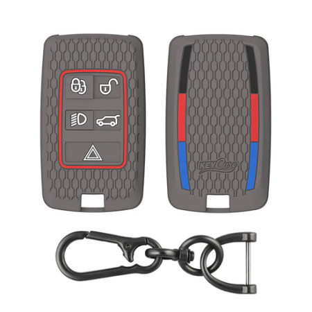 Keycare Silicone Key Cover KC73 fit for Range Rover : Sport, Evoque, Velar, Discovery, Defender (2018, 2019, 2020, 2021) 5 Button Smart Key | Black Keycare Silicone Key Cover KC73 fit for Range Rover : Sport, Evoque, Velar, Discovery, Defender (2018, 2019, 2020, 2021) 5 Button Smart Key | Black